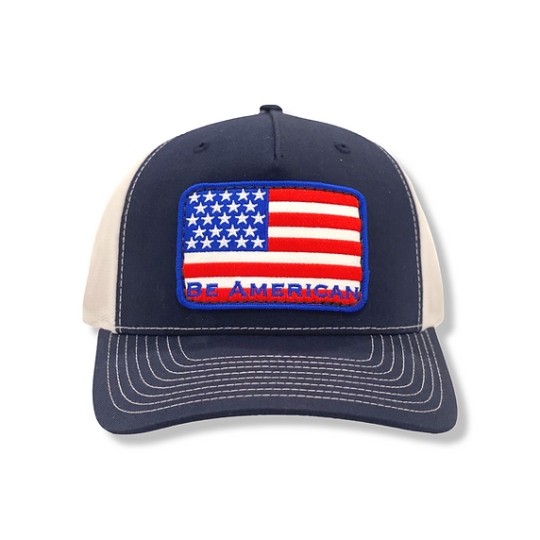Flag Trucker Hat - Navy