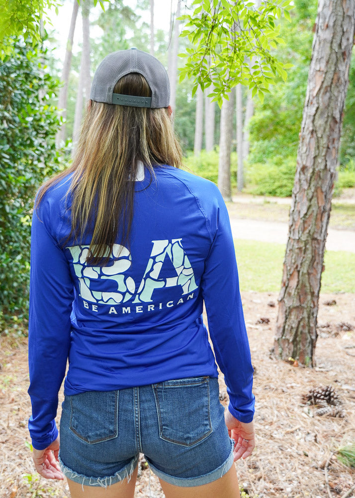 Pattern Sun Shirt - Royal Blue