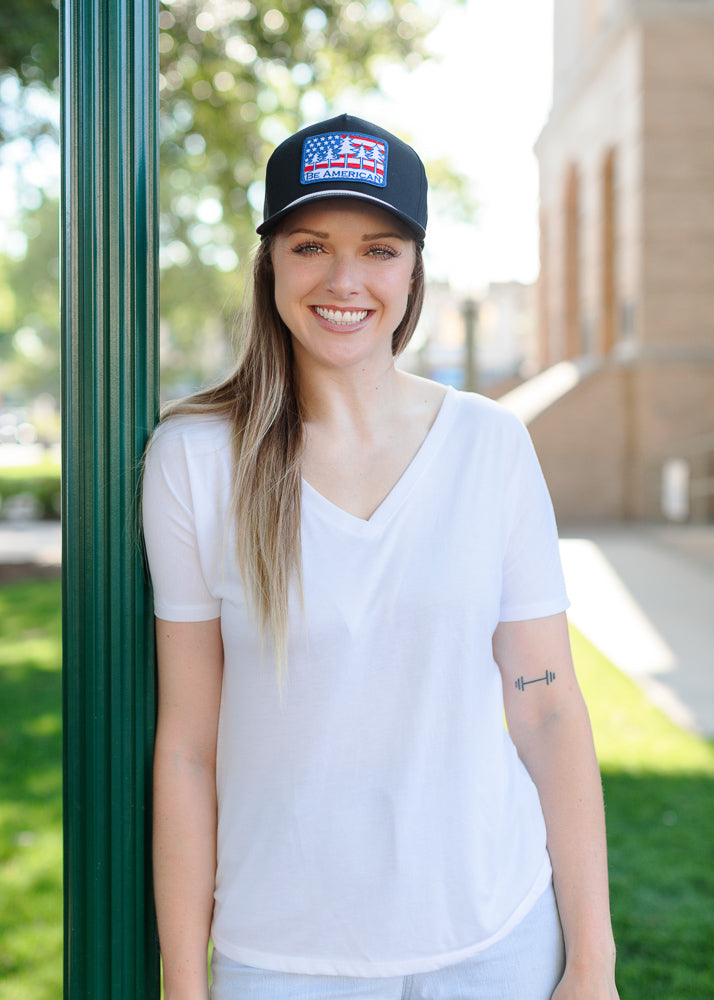 Pattern V-Neck Shirt