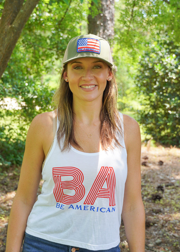 Retro Block Tank - Red