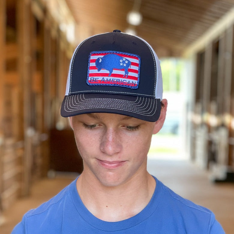 Bison Trucker Hat - Navy