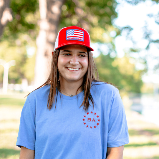 Flag Trucker Hat - Navy