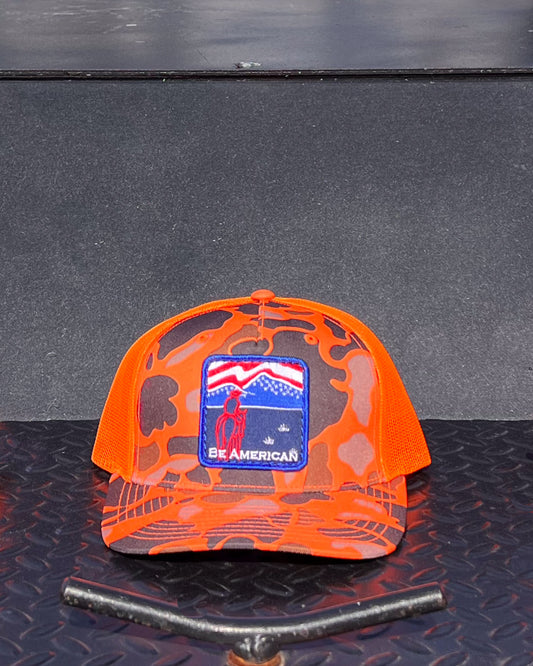 Heroes and Horses Trucker Hat - Orange Camo