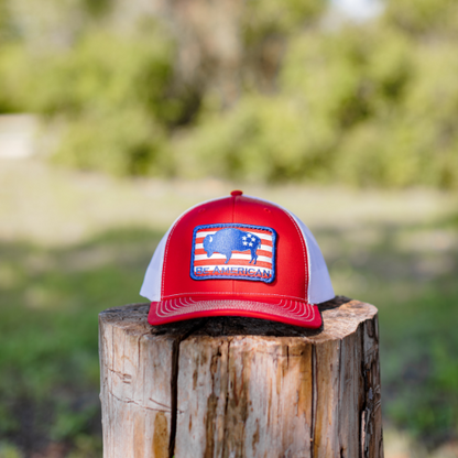 Bison Trucker Hat - Red